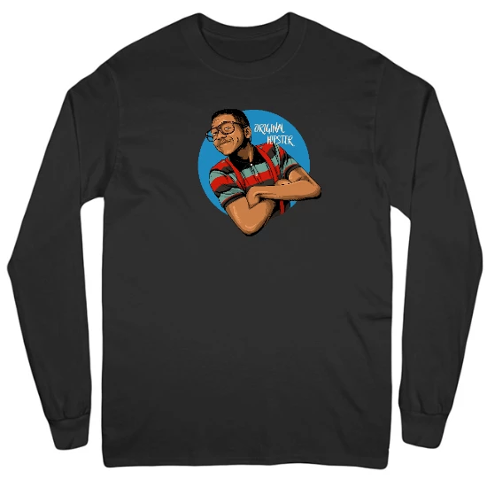 Original Hipster Urkel Mens Long Sleeve T-Shirt