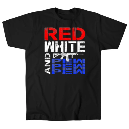 Pew Pew Pew Patriotism Mens T-Shirt