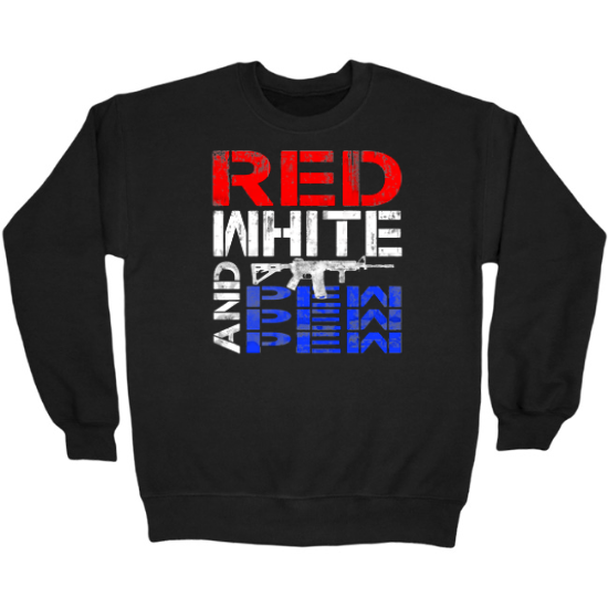 Pew Pew Pew Patriotism Crewneck Sweatshirt