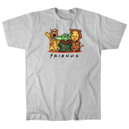 Scooby doo Yoda Winnie the Pooh Friends Mens T-Shirt
