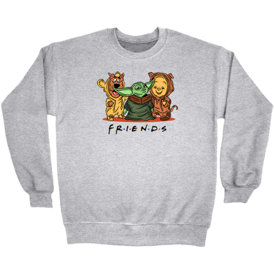 Scooby doo Yoda Winnie the Pooh Friends Crewneck Sweatshirt