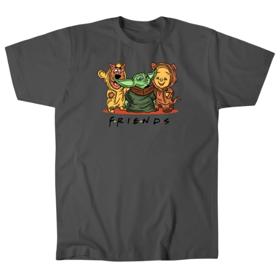 Scooby doo Yoda Winnie the Pooh Friends Mens T-Shirt