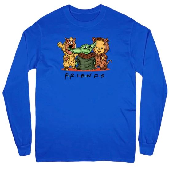 Scooby doo Yoda Winnie the Pooh Friends Mens Long Sleeve T-Shirt