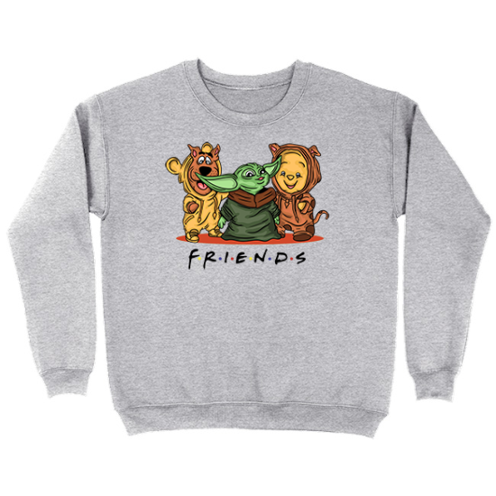 Scooby doo Yoda Winnie the Pooh Friends Kids Crewneck Sweatshirt