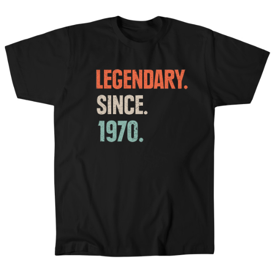 Legendary Since 1970 Birthday Mens T-Shirt