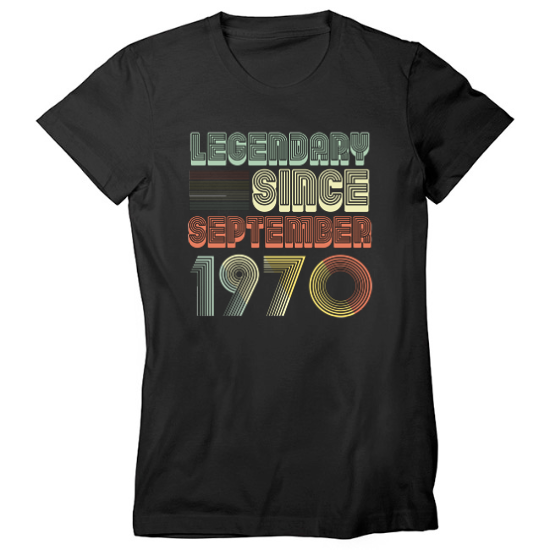 September 1970 Birthday Womens T-Shirt