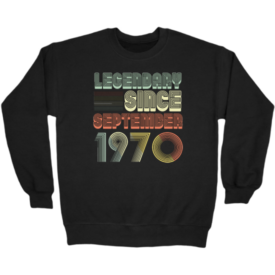 September 1970 Birthday Crewneck Sweatshirt
