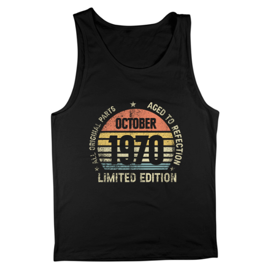 October 1970 Birthday Mens Tank Top