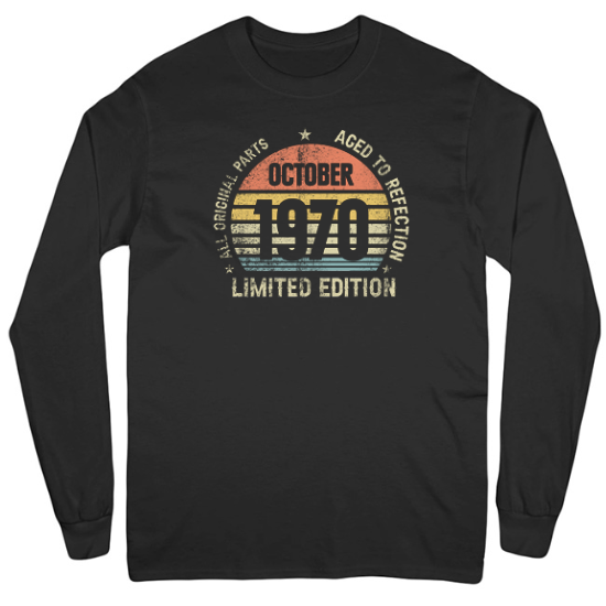 October 1970 Birthday Mens Long Sleeve T-Shirt