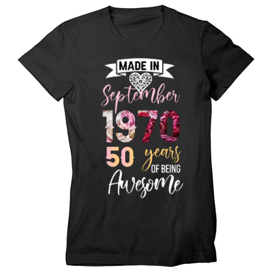 Made in September Birthday Womens T-Shirt
