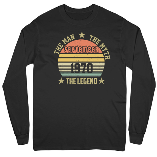 Man Myth Legend Birthday Mens Long Sleeve T-Shirt