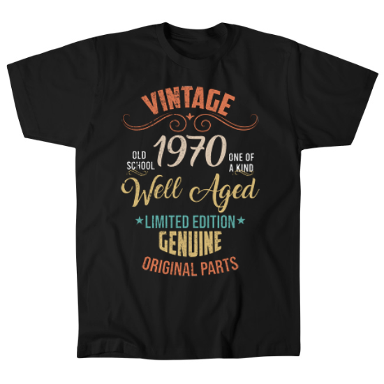 Vintage 1970 Birthday Mens T-Shirt