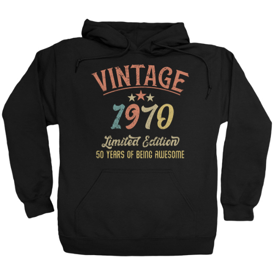 Vintage 1970 Limited Edition Birthday Hoodie