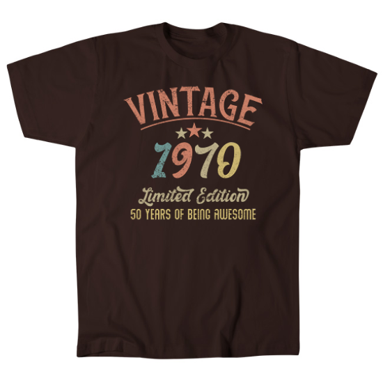 Vintage 1970 Limited Edition Birthday Mens T-Shirt