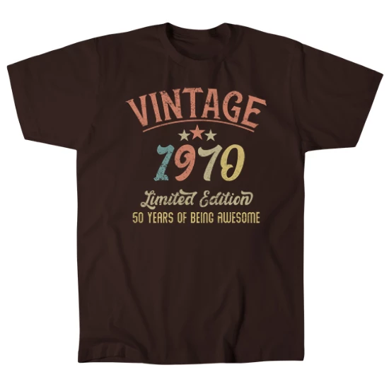 Vintage 1970 Limited Edition Birthday Mens T-Shirt
