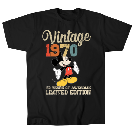 Disney 1970 Birthday Mens T-Shirt