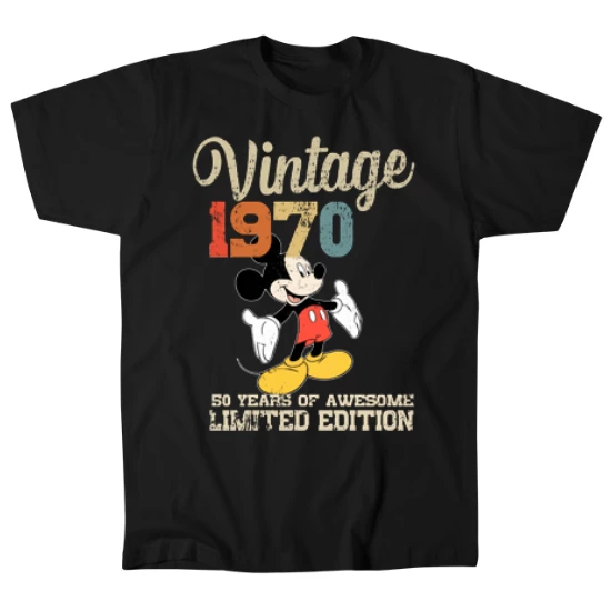 Disney 1970 Birthday Mens T-Shirt