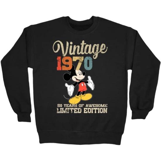 Disney 1970 Birthday Crewneck Sweatshirt