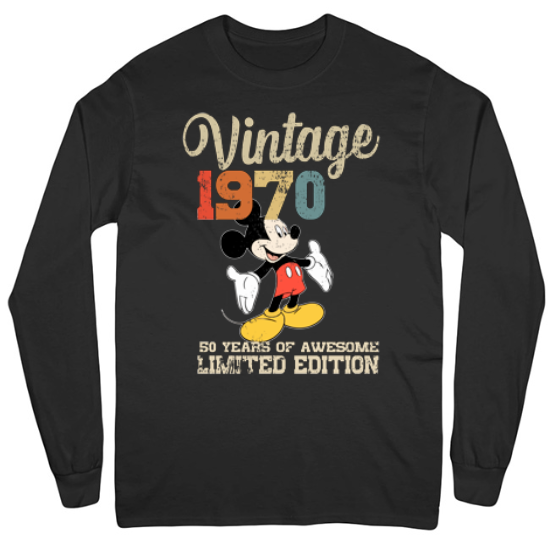 Disney 1970 Birthday Mens Long Sleeve T-Shirt