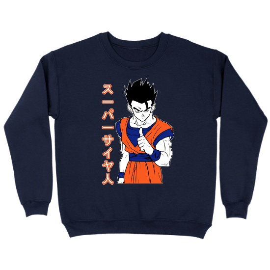 DBZ Gohan Anime Kids Crewneck Sweatshirt