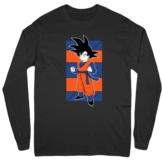 DBZ Goten Anime Mens Long Sleeve T-Shirt
