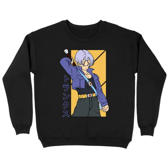 DBZ Trunks Anime Kids Crewneck Sweatshirt