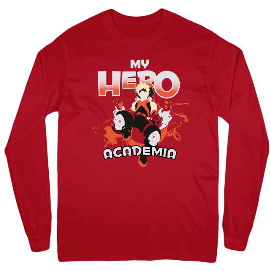 Bakugo Lord Explosion Mens Long Sleeve T-Shirt