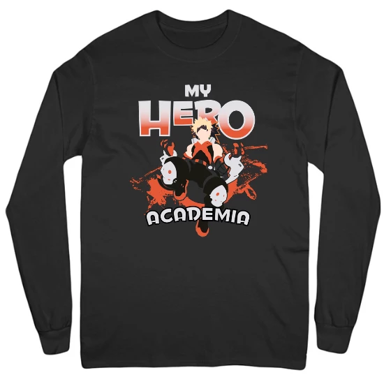Bakugo Lord Explosion Mens Long Sleeve T-Shirt
