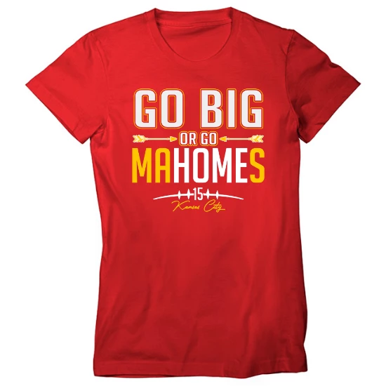 Go Big or Go MaHomes Womens T-Shirt