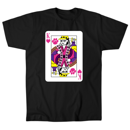 Tiger King of Hearts Mens T-Shirt