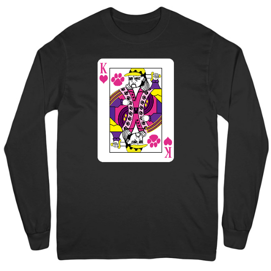 Tiger King of Hearts Mens Long Sleeve T-Shirt