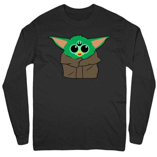 Furby Yoda Mens Long Sleeve T-Shirt