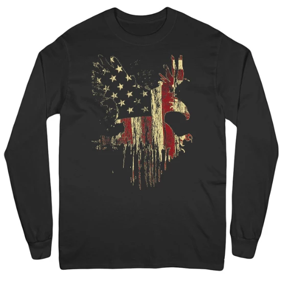 Eagle Old Glory Mens Long Sleeve T-Shirt