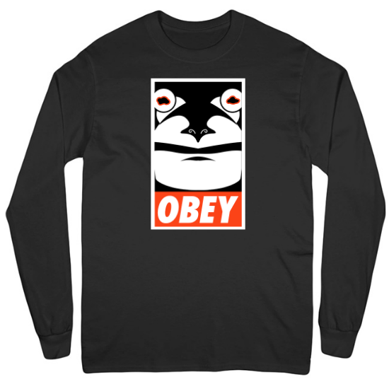Hypnotoad Obey Mens Long Sleeve T-Shirt
