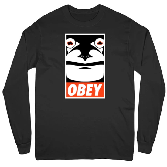 Hypnotoad Obey Mens Long Sleeve T-Shirt