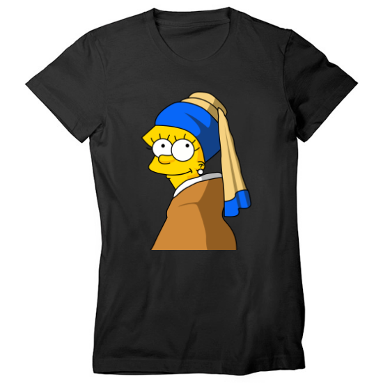 The Girl With the Pearl Necklace Womens T-Shirt