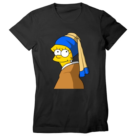 The Girl With the Pearl Necklace Womens T-Shirt