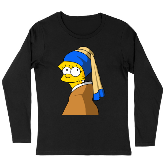 The Girl With the Pearl Necklace Womens Long sleeve T-Shirt