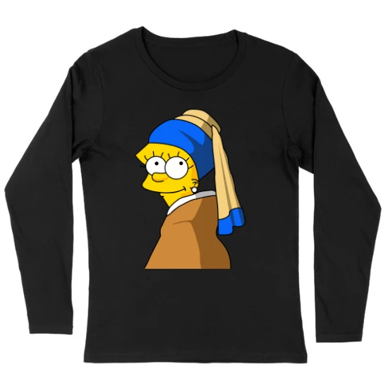 The Girl With the Pearl Necklace Womens Long sleeve T-Shirt