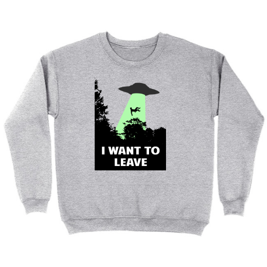 I Want to Leave Kids Crewneck Sweatshirt