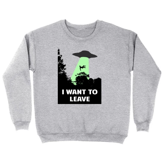 I Want to Leave Kids Crewneck Sweatshirt