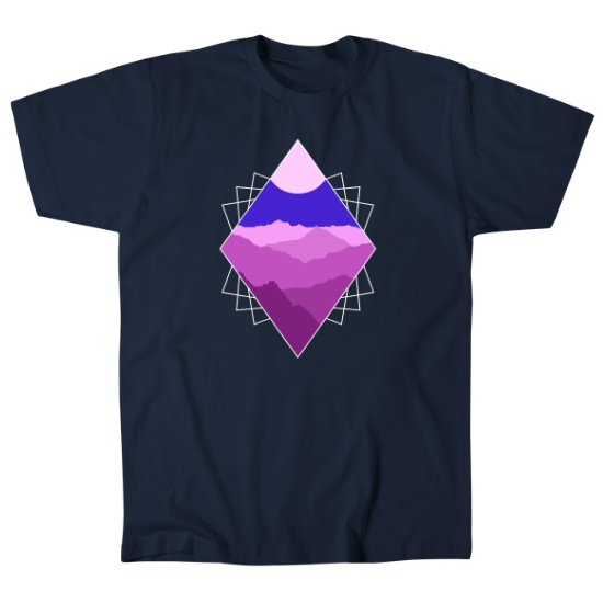 Diamond Mountain Range Mens T-Shirt