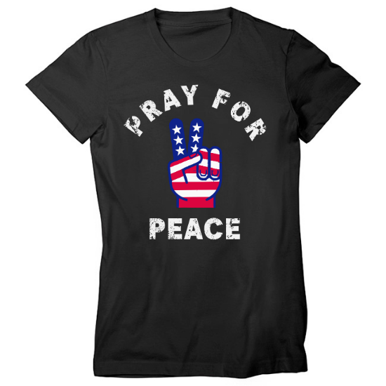 Pray For Peace Womens T-Shirt
