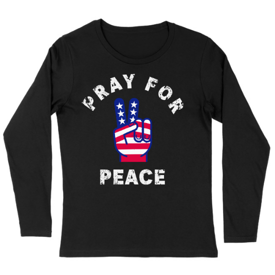 Pray For Peace Womens Long sleeve T-Shirt
