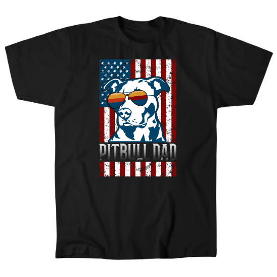 Pitbull Dad Mens T-Shirt