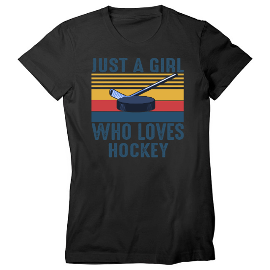 Just A Girl Who Loves Hockey Womens T-Shirt 02