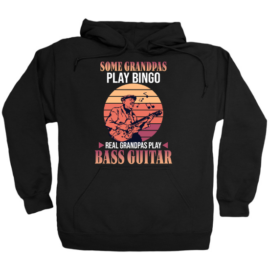 Some Grandpas Play Bingo. Real Grandpas Play Bass Guitar Hoodie