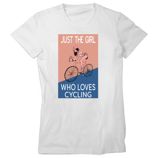 Just The Girl Who Loves Cycling Womens T-Shirt 01