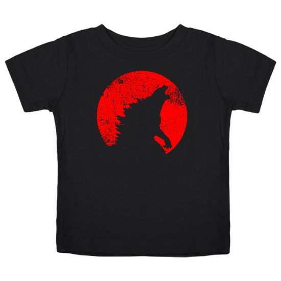 Red Moon Monster Kids T-Shirt