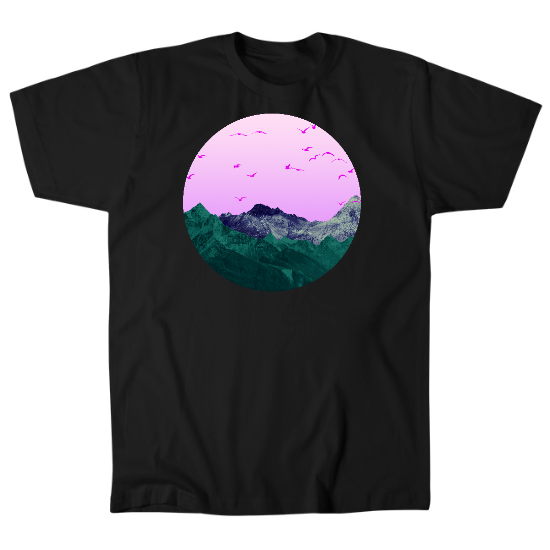 Serene Mountains Mens T-Shirt